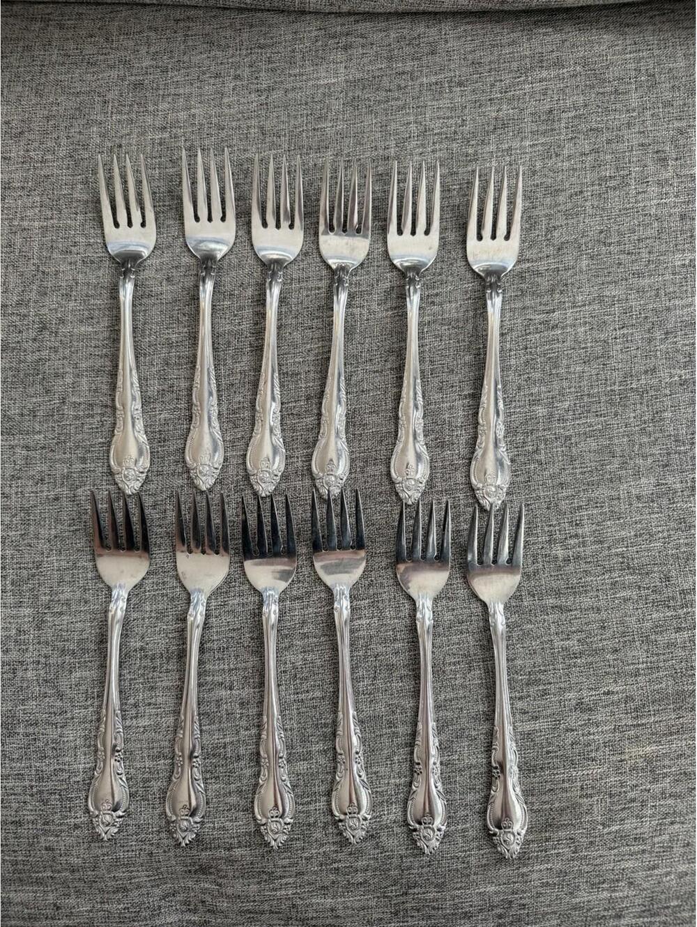 Oneida Northland Stainless Steel Malmaison Salad Fork Set Of 12